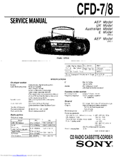 Sony CFD-7 Service Manual