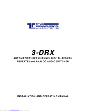 Titus 3-DRX Installation And Operating Manual
