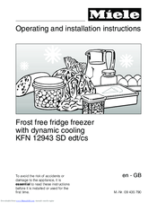 Miele KFN 12943SD edt/cs Operating And Installation Instructions