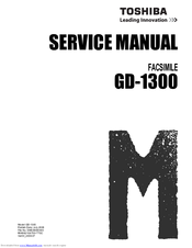 Toshiba GD-1300 Service Manual