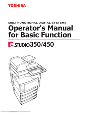 Toshiba e-studio 450 Operator's Manual