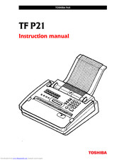 Toshiba TF P21 Instruction Manual