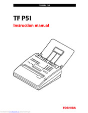 Toshiba TF P51 Instruction Manual
