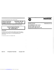 Hoover HTC 120 AA Instructions For Use Manual