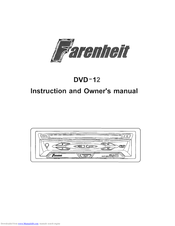 Farenheit DVD-12 Instructions And Owner's Manual