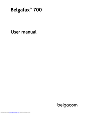BELGACOM Belgafax 700 User Manual