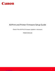 Canon PIXMA MG4120 Firmware Update