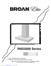 Broan RM53000 Series Instructions Manual