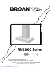 Broan RM53000 Series Instructions Manual