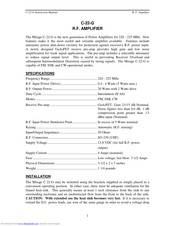 Mirage C-22-G Instruction Manual