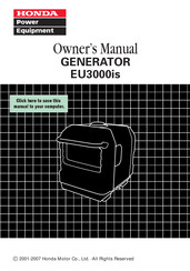 Honda EU3000is Owner's Manual
