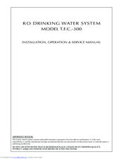 Microline T.F.C.-300 Installation, Operation & Service Manual