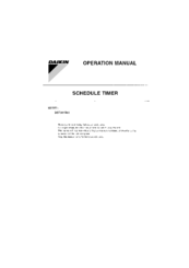 Daikin DST301B61 Operation Manual