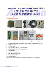 Aphelion 600AG Quick Installation Manual