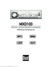 Dual MXD103 Installation & Owner's Manual