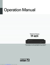 Inter-m TP-6231 Operation Manual