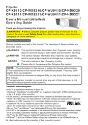 PJLink CP-WU9411 User Manual