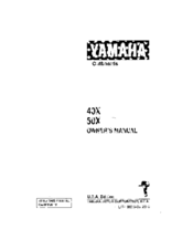 Yamaha 50X Owner's Manual