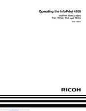 Ricoh InfoPrint 4100 TD4 Operating Manual