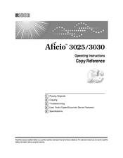 Ricoh Afico 3030 Operating Instructions Manual