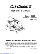 Cub Cadet 1529 Operator's Manual
