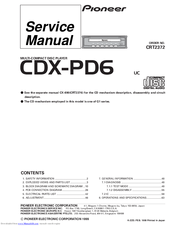 Pioneer CDX-PD6 Service Manual
