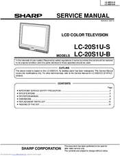 Sharp LC-20S1UB Service Manual
