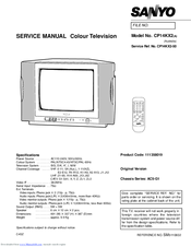 Sanyo CP14KX2A Service Manual