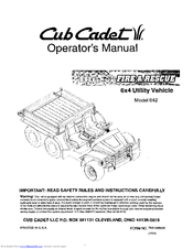 Cub Cadet Fire & Rescue 642 Operator's Manual