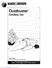 Black & Decker Dustbaster 9330A Use And Care Book Manual