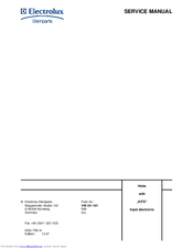 Electrolux „KITE“ Bar graph Variant Service Manual
