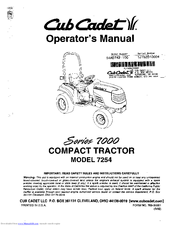 Cub Cadet 7254 Operator's Manual