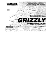 Yamaha 1998 Grizzly YFM600FWAK(C) Owner's Manual