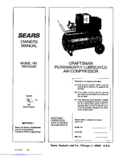Sears Craftsman 919.153080 Owner's Manual