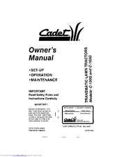 Cadet C-160G Owner's Manual
