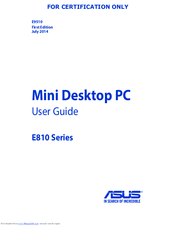 Asus E810 Series User Manual