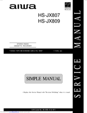 Aiwa HS-JX807 Service Manual