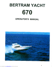 Bertram 670 Owner's Manual