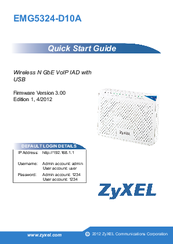 ZyXEL Communications EMG5324-D10A Quick Start Manual