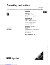 Hotpoint HUZ3022NFI Operating Instructions Manual