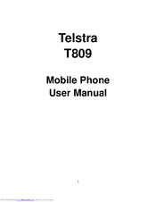 Zte TELSTRA T809 User Manual