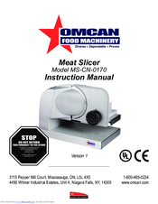 Omcan MS-CN-0170 Instruction Manual