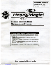 Hoover Hose Magic Owner's Manual