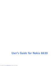 Nokia 6630 - Smartphone 10 MB User Manual