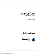 Multitech MultiVOIP GSM SIP-to-Cellular Gateways MVPGSM-2 Cabling Manual