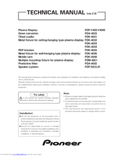 Pioneer PDP-V402 Technical Manual