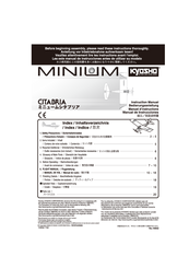 Kyosho MINIUM CITABRIA Instruction Manual