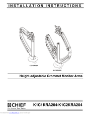 CHIEF K1C2KRA204 Installation Instructions Manual