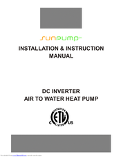 Solaris SunPump MAFP060A Installation Instructions Manual