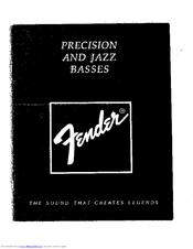 Fender J-Bass Special 27-7300 User Manual
